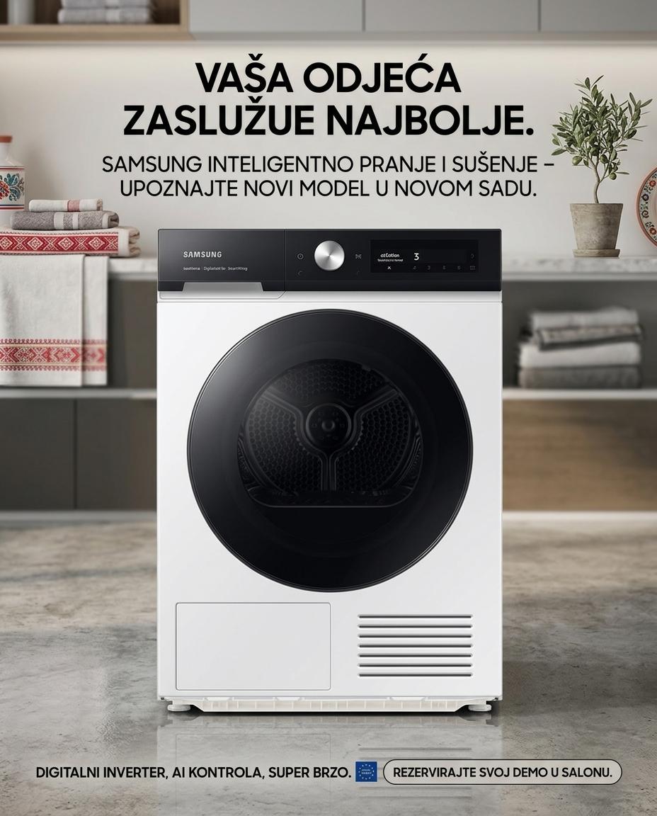 Samsung DV90BB7445GES7 mašina za sušenje veša Samostojeće Prednje punjenje 9 kg A+++ Belo Samsung DV90BB7445GES7 mašina za sušenje veša Samostojeće Prednje punjenje 9 kg A+++ Belo
